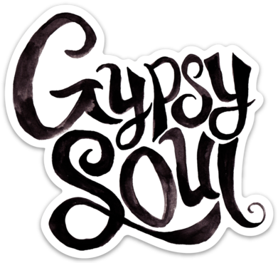 Gypsy Soul - Sticker - Calligraphy (391x369), Png Download