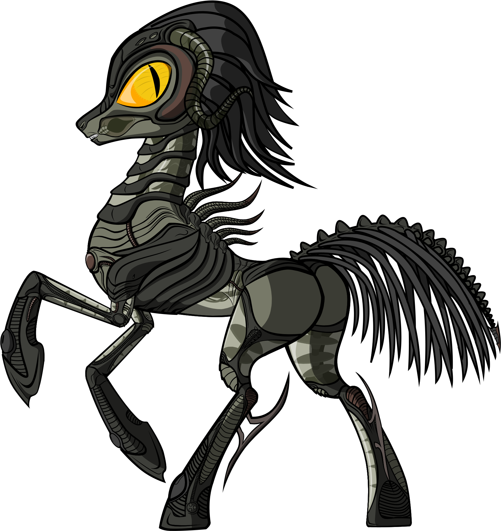 Kama The Alien Pony A Terrifyingly Beautiful Specimen - Horse Alien (2000x2000), Png Download