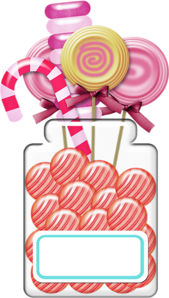 Confiserie - Candy Jar Vector Png (340x600), Png Download