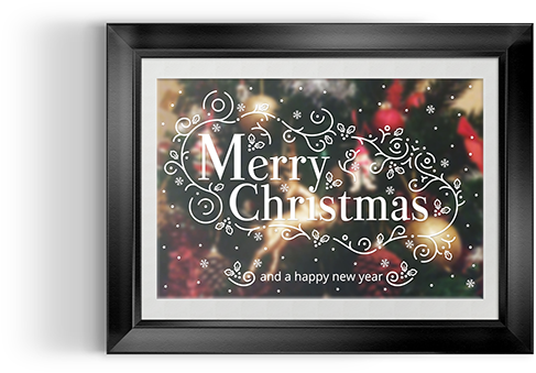 Merry Christmas Card - Picture Frame (600x447), Png Download