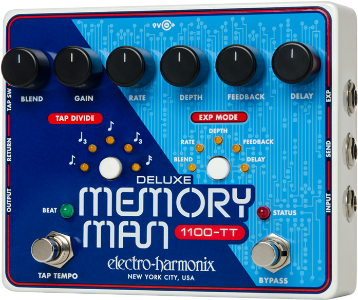 Download Png Image File - Electro Harmonix Deluxe Memory Man 1100 Tt Guitar Effect (853x640), Png Download