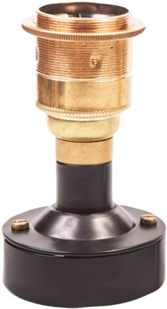 Industrial Wall Bulb Holder Black & Brass E27 - Brass (480x480), Png Download