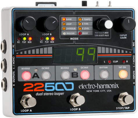 Pedal Genie - Electro-harmonix 22500 Dual Stereo Looper With Foot (700x528), Png Download