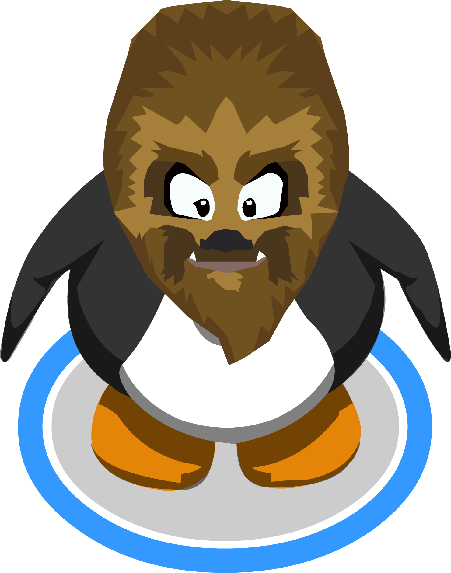 Wookie Mask Ig - Miss Piggy Club Penguin (1482x1883), Png Download