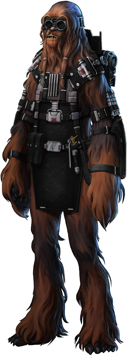 Star Wars Wookie Engineer - Star Wars Wookie Pilot (590x1200), Png Download