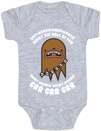 Soft Wookie Warm Wookie Great Big Ball Of Fur Baby - Daddy Game Onesies (484x484), Png Download