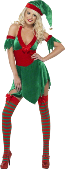 Sexy Elf Outfit Elf Fancy Dress, Christmas Fancy Dress, - Kostüm Weihnachten (366x580), Png Download