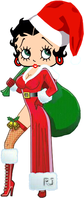 Sexy Santa - Betty Boop (400x700), Png Download