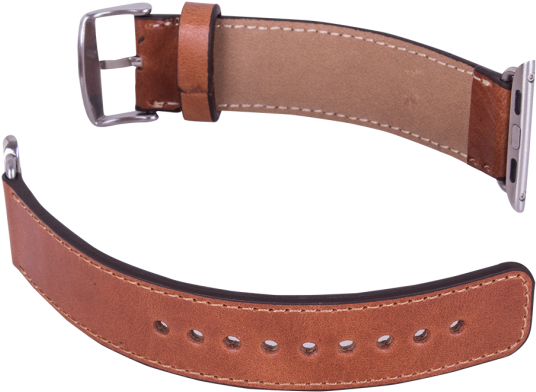 Tan Leather Strap For Apple Watch - Strap (593x722), Png Download
