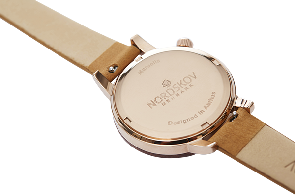 Nordskov Light Brown Leather Strap - Bagsiden (600x400), Png Download