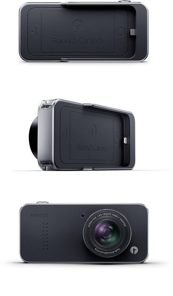 Relonch Anounced A Case For Iphone 5/6 With Aps-c Sensor - Smartphone (586x1000), Png Download