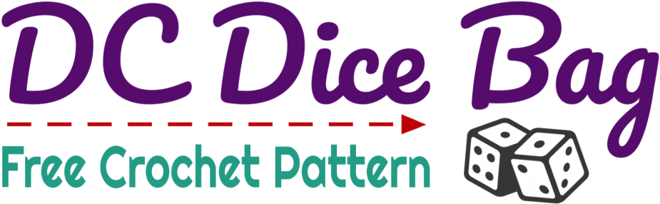 Dc Dice Bag - Crochet (1024x355), Png Download