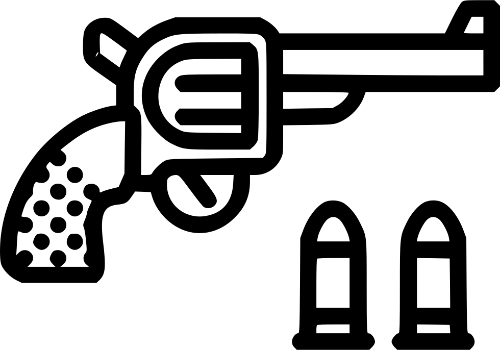 Colt Revolver Comments - Bullet Vector (980x686), Png Download