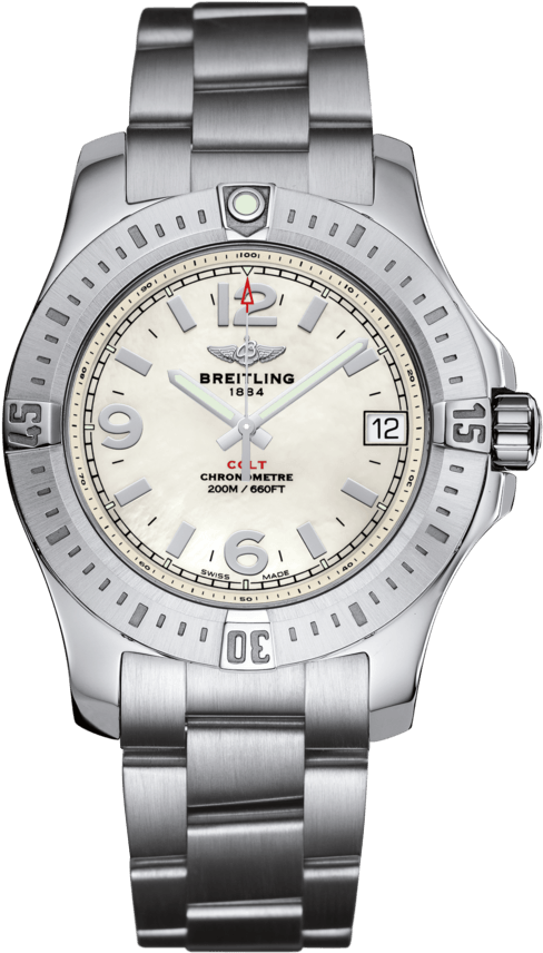 Colt 36 - A7438911/a772/178a - Breitling Colt Black Dial (768x1024), Png Download