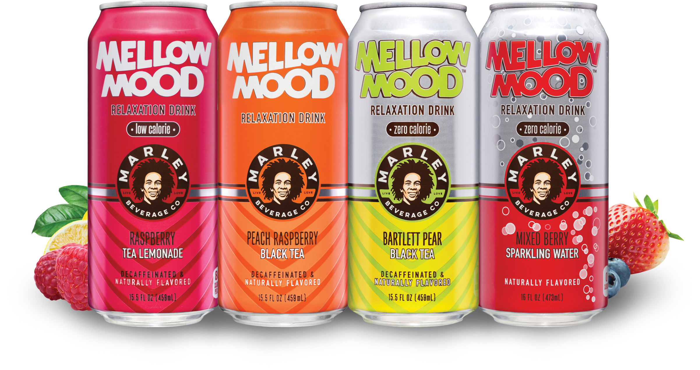 Aluminum Cans, Packaging Redesign, Millennials, Marley - Marley Mellow Mood Black Tea, Peach Raspberry - 15.5 (2550x1791), Png Download