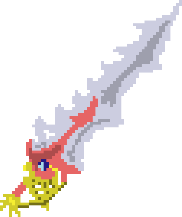 Divine Rapier - Pixel Art (640x760), Png Download