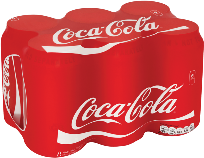 Coca Cola 6 X 330ml Cans - Coca Cola Cans 6 (800x800), Png Download