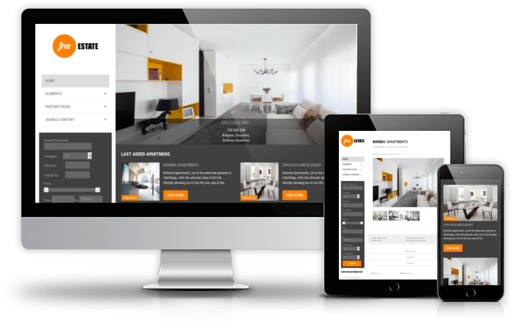 Joomla Free Template Responsive White (800x600), Png Download