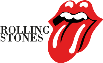 Rolling Stones Logo Bw (400x400), Png Download