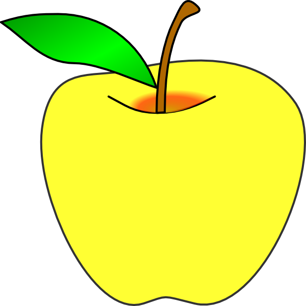 Yellow Apple Clip Art - Yellow Apples Clipart (600x600), Png Download