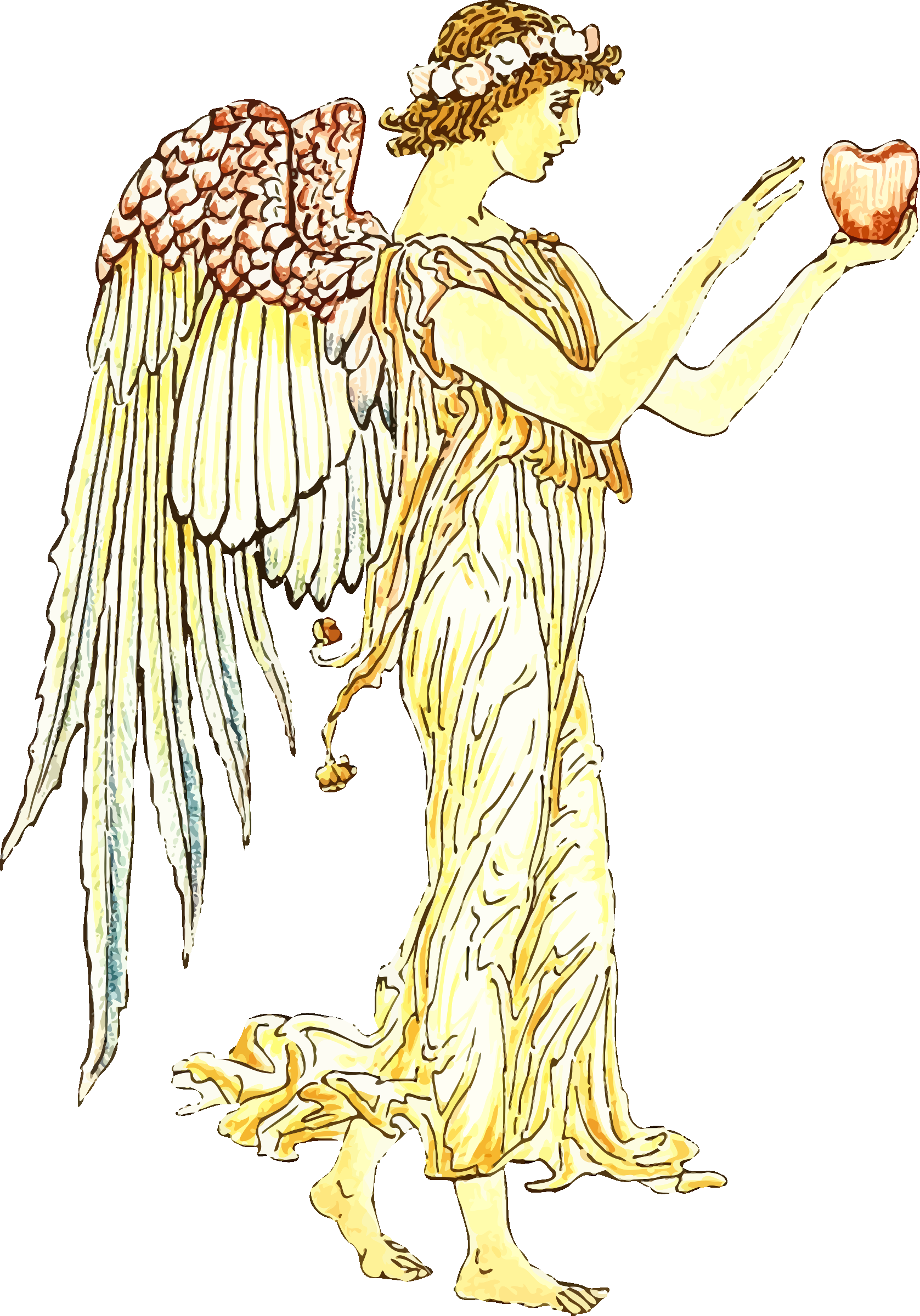 This Free Icons Png Design Of Angel With Apple (1677x2400), Png Download