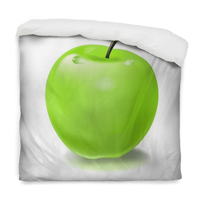 Green Apple Vector Illustration Duvet Cover • Pixers® - Granny Smith (400x400), Png Download