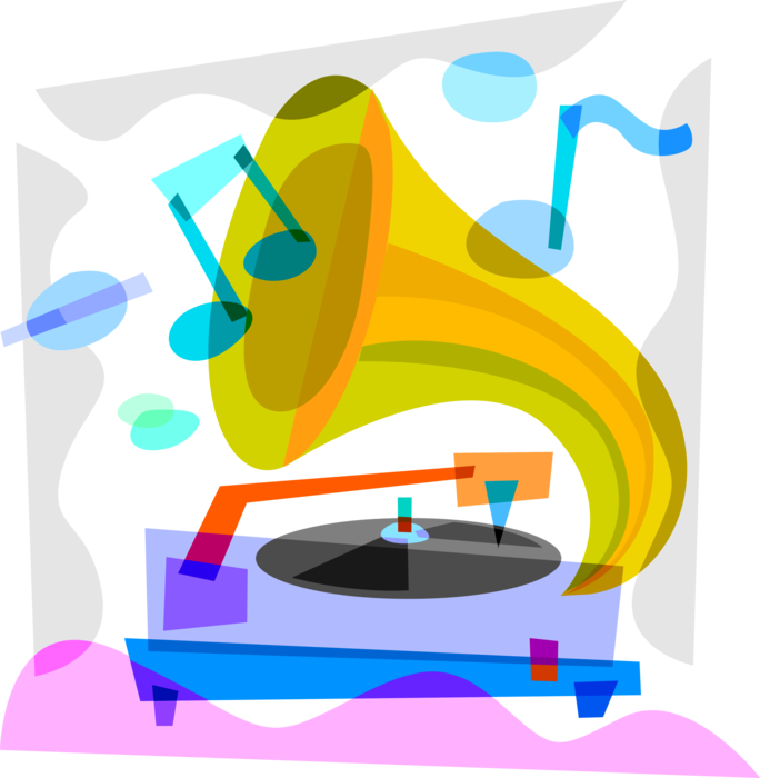 Vector Illustration Of Gramophone Phonograph Record - Phonograph Record (684x700), Png Download
