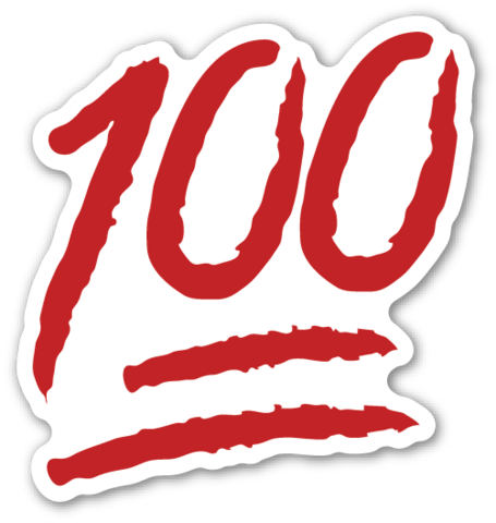If You Are Looking For The Emoji Sticker Pack, Which - 💯 Emoji (455x480), Png Download