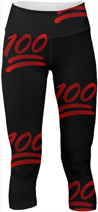 100 Emoji Yoga Leggings Pants $65 - Yoga Pants (400x719), Png Download