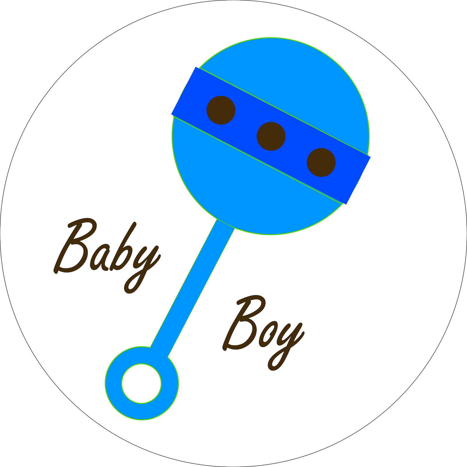 Free Baby Rattle Clipart - Cafepress I Love My Brian Tile Coaster (1600x1600), Png Download