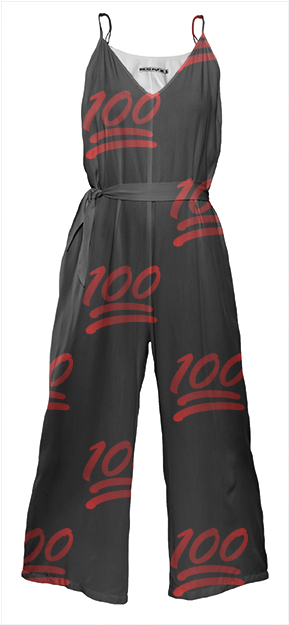 100 Emoji Jumpsuit $178 - One-piece Garment (400x645), Png Download