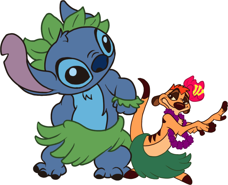 Png Royalty Free Download By Phantomphoenix On Deviantart - Timon Pumba Y Stitch (917x744), Png Download