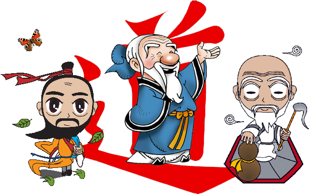 Buddha Clipart Confucianism - Confucius Cartoon (647x387), Png Download