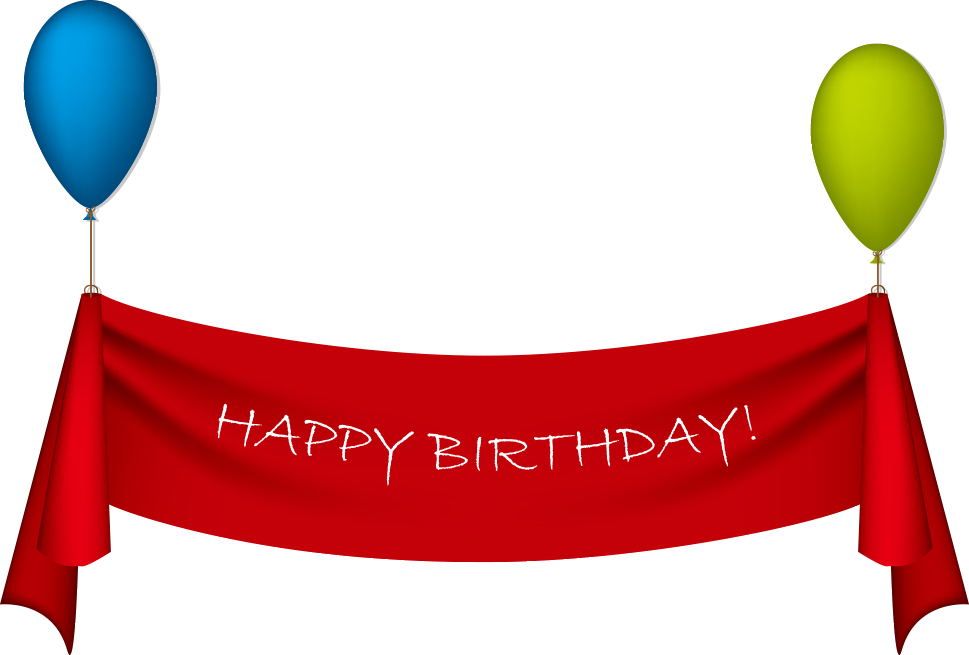 Birthday Ribbon Greeting Card Clip Art - Happy Birthday Ribbon Png (969x655), Png Download