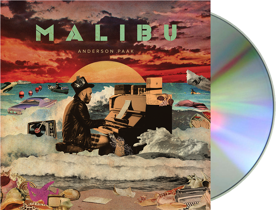 Water Fall - Anderson Paak Malibu (1000x1000), Png Download