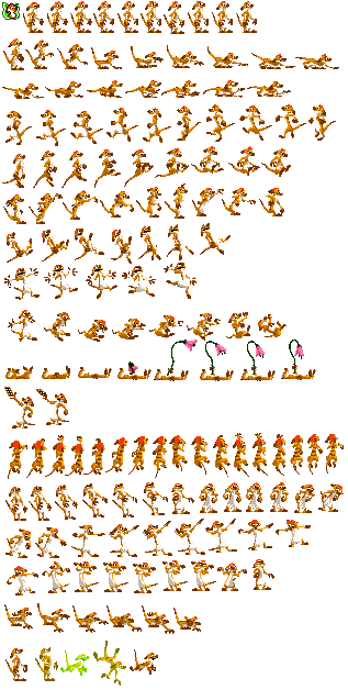 Gba Lk1 - Lion King Sprite Sheet (317x628), Png Download