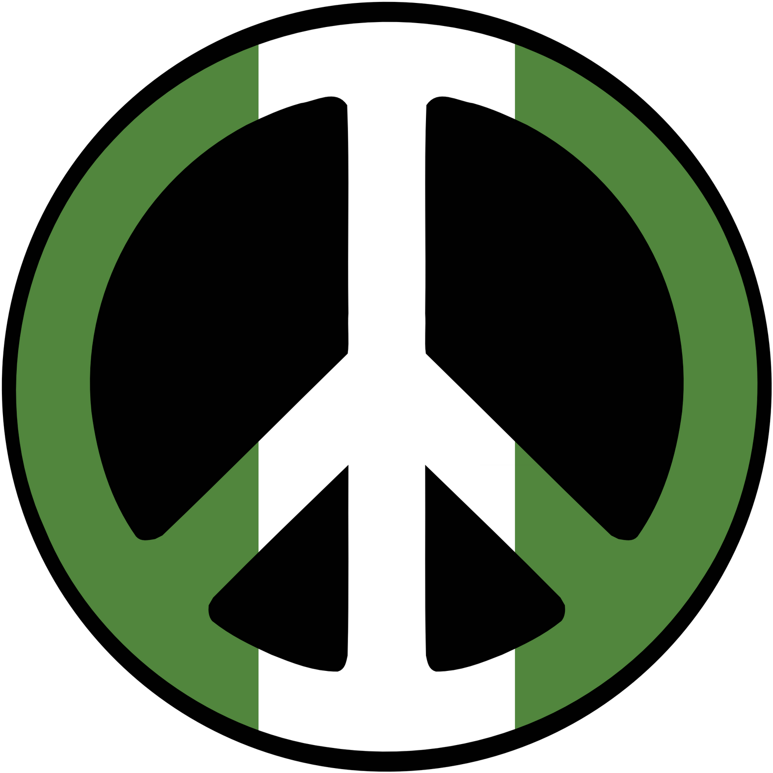 Nigeria Flag Pictures - Peace And Love (1600x1600), Png Download