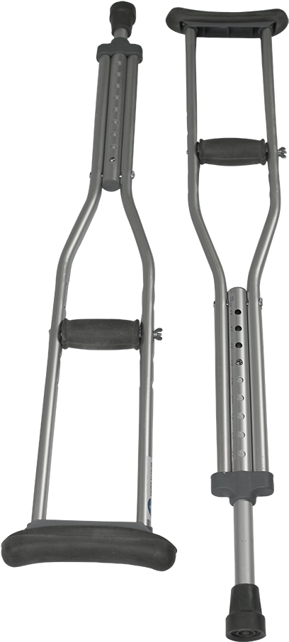 Underarm Aluminium Crutches - Crutch (1000x1000), Png Download