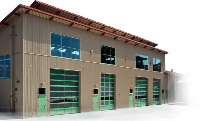 Commercial Garage Door Slider One - Commercial Garage Design (686x415), Png Download