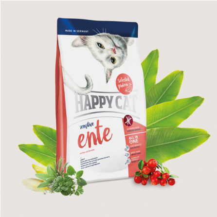 Sensitive Food Happy Cat Sensitive Duck With Rice And (550x445), Png Download