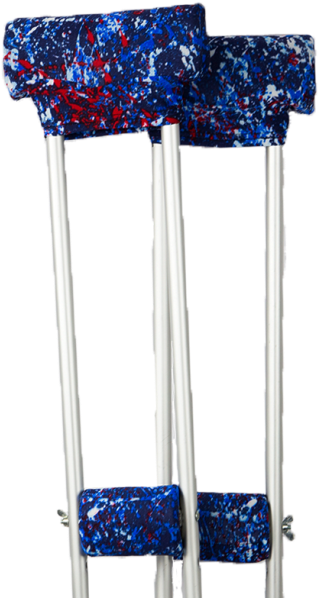 Blue Paintball Crutch Padded Covers - Broomball (350x600), Png Download
