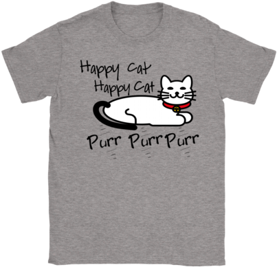 Happy Cat Happy Cat Pur Pur Pur ~ Women's Gildan Tee - Black Panther Adidas Shirt (480x480), Png Download
