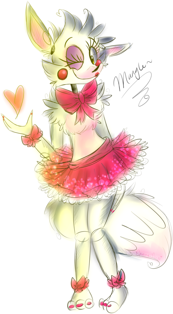 By Caramelcraze On Deviantart - Fnaf Caramelcraze Mangle (695x1150), Png Download
