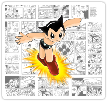 And Sticker - Astro Boy (375x360), Png Download