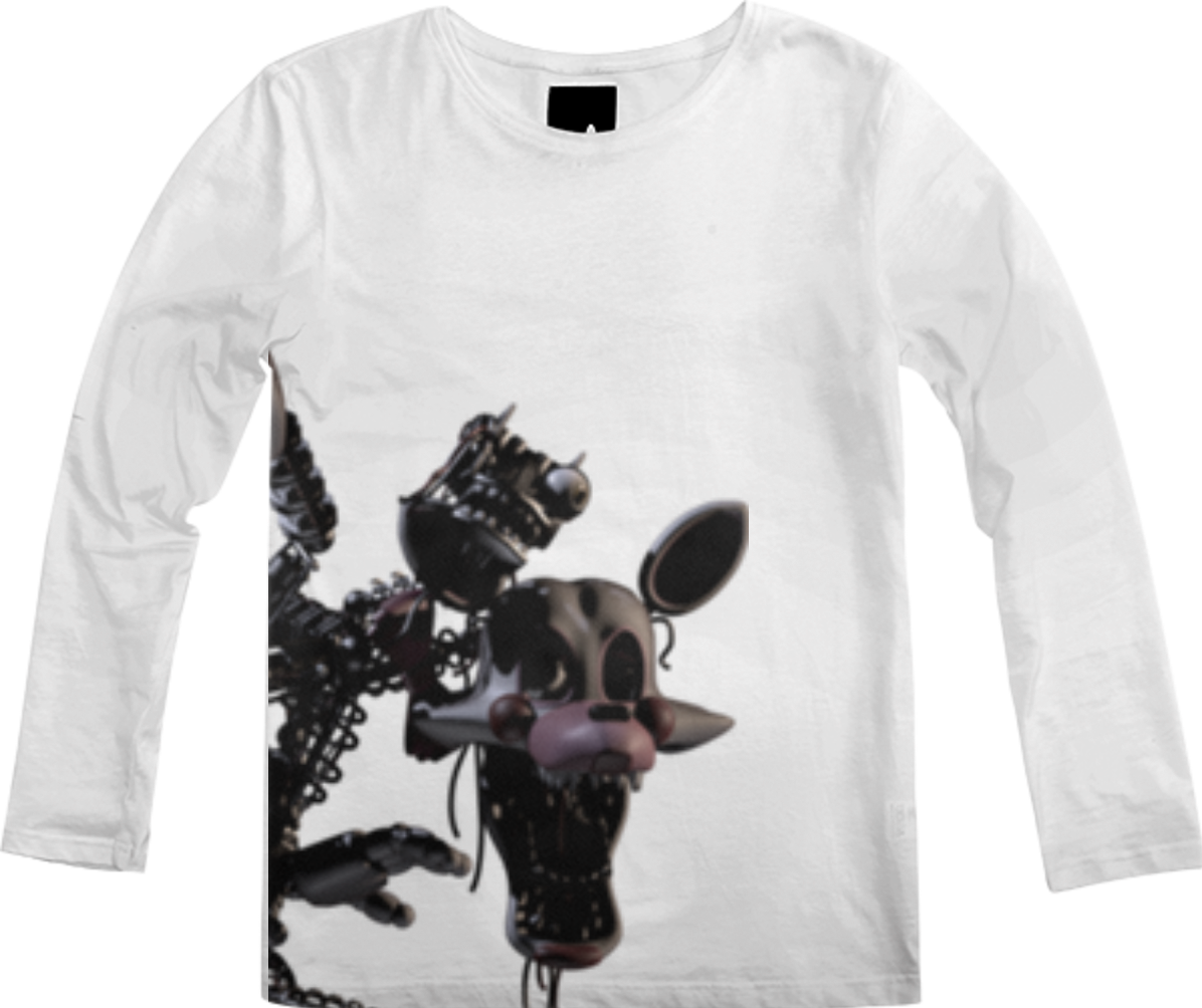 Shop Mangle Long Sleeve Shirt By Hipster Jack Ii - Fnaf Fanfiction Mangle X Male Reader (1196x1004), Png Download