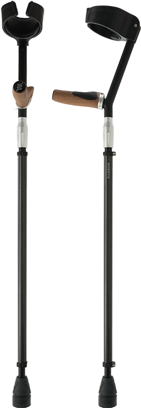 Sidestix Boundless Carbon - Carbon Fiber Crutches Canada (404x853), Png Download