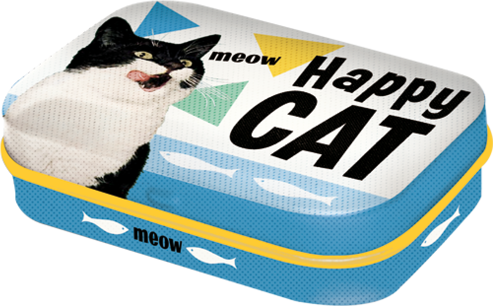 81341 - Nostalgic Art Bonbóny Happy Cat (500x500), Png Download