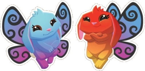 Butterfly Bunny - Tunnel Town Bunnies Transparent (513x255), Png Download