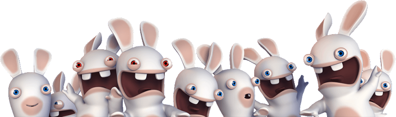 Rabbids Invasion Just In Time For Easter - Rabbids Invasion Rabbid Family (810x240), Png Download