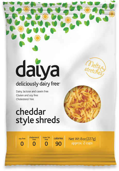 "meltable & Stretchy" Daiya Cheddar Low Protein Cheese - Daiya Cheddar Style Shreds (550x750), Png Download